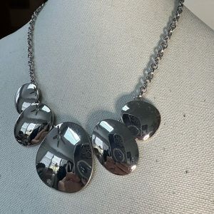 Abstract mirror disc necklace